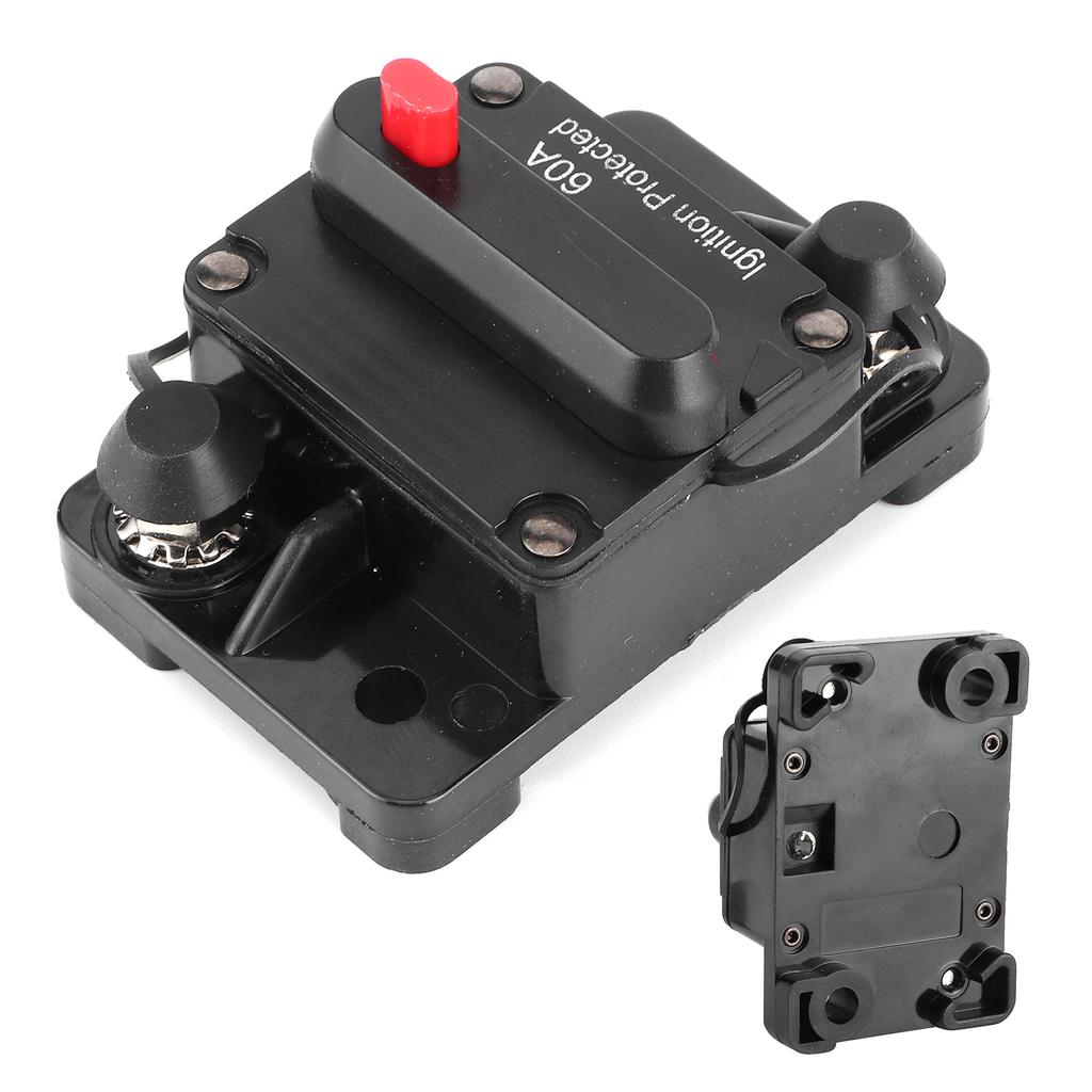 60A AMP Circuit Breaker Fuse Reset Holders 12‑48V DC Waterproof for Auto RV Yacht