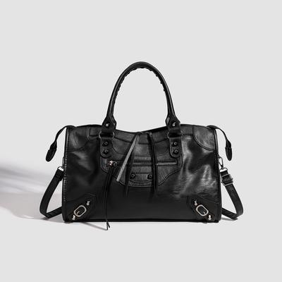 Bolsa de motocicleta da moda para mulheres, bolsa tote com textura da moda, bolsa versátil, bolsa transversal de um ombro para mulheres