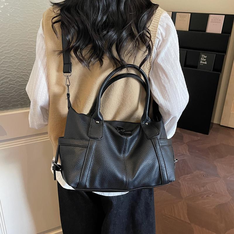 Vintage Tote Bag Women's Shoulder Bag Large Capacity Commuter Crossbody Bag