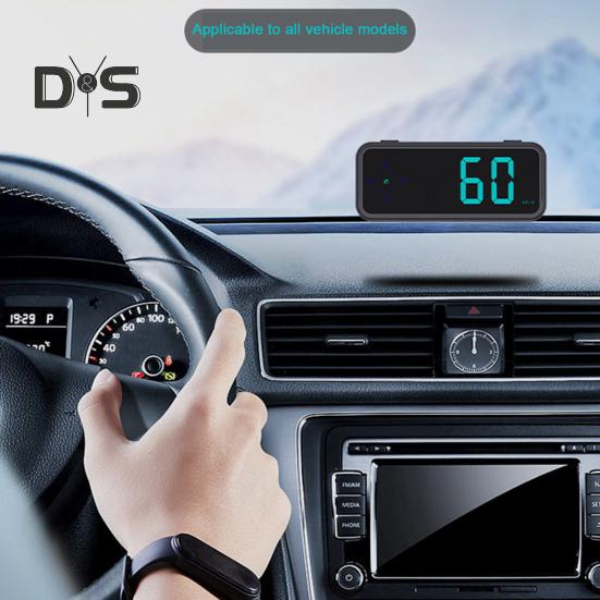 Mini LED digitální rychloměr GPS auto HUD head-up displej mph/kmh univerzální pro všechna vozidla GPS modul pro zrychlení a brzdění testování