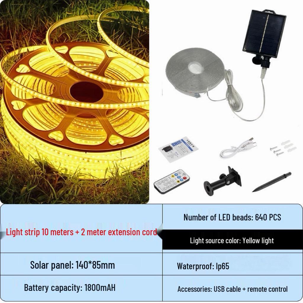 Solar Outdoor Waterproof LED Light Strip for Garden or Balcony Decoration