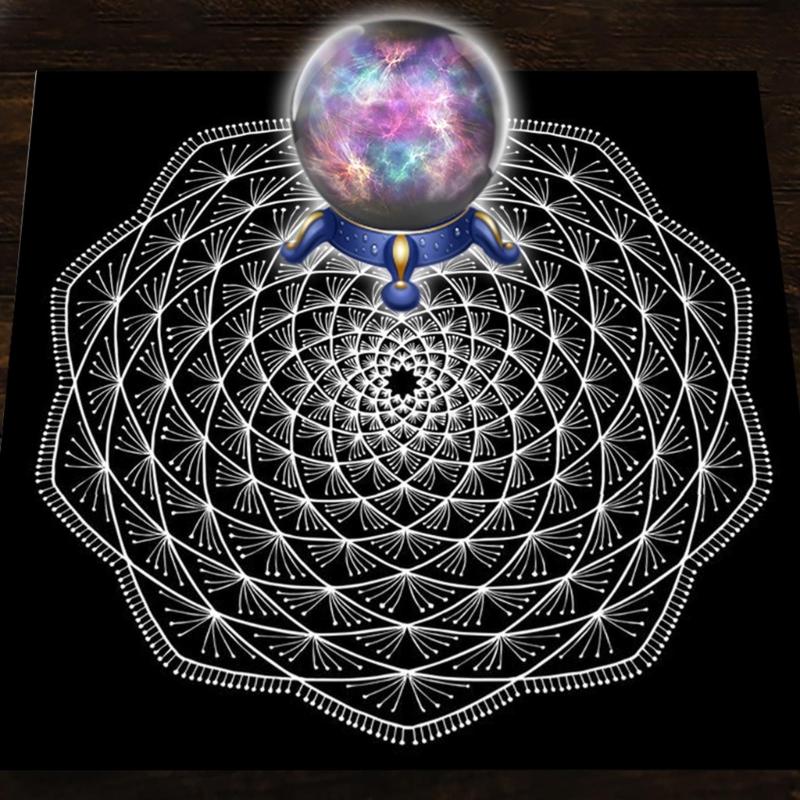50x50/60x60/75x75cm Tarot Tablecloth Mat Geometric Divinations Table Cloth Board Game Oracles Card Pad Rune Support Mat