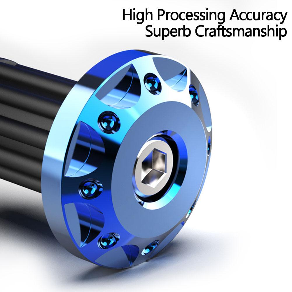 2Pcs CNC Motorcycle Handlebar Grips Bar End Cap Plugs Slider Aluminum for 16-18mm Motorbike Handle