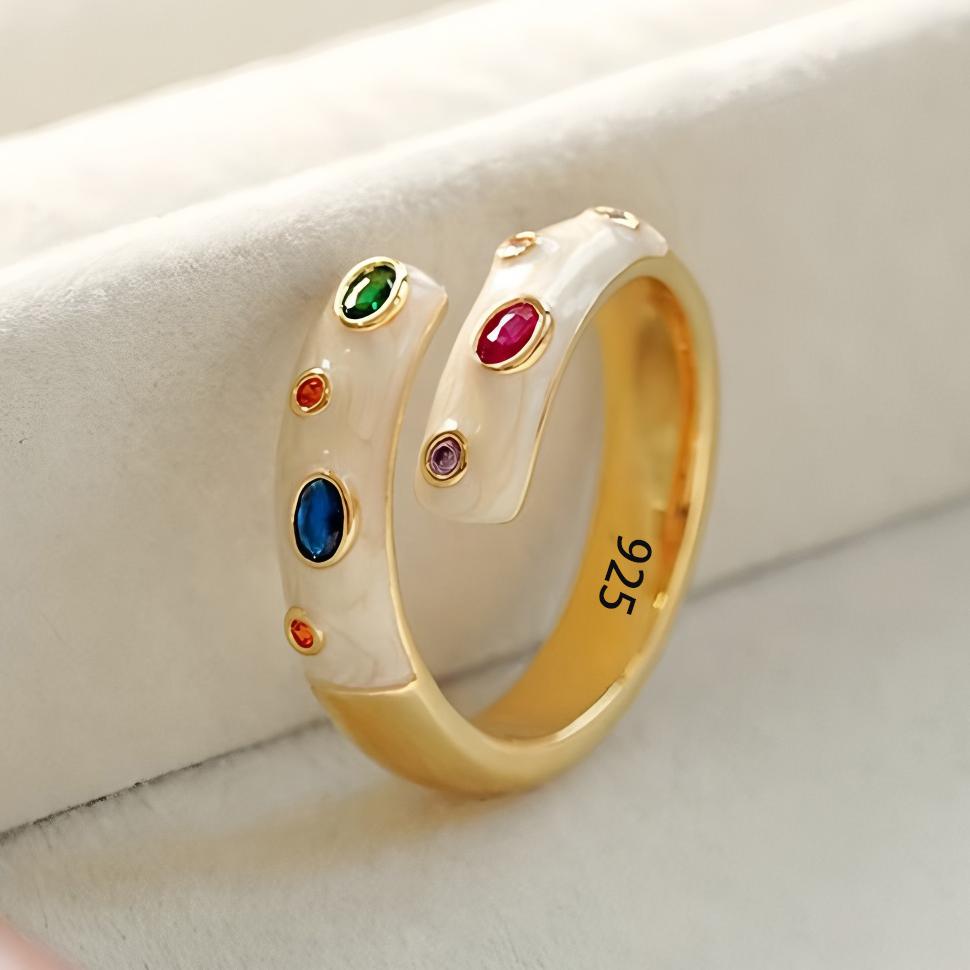 925 Sterling Silve Green Crystal Geometry Ring Square Retro Sweet Jewelry Birthday Gift Dropshipping