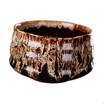 Ceramic Matcha Bowl Handmade Unique Chawan Teaware Porcelain Tea Mixing for Family Lovers