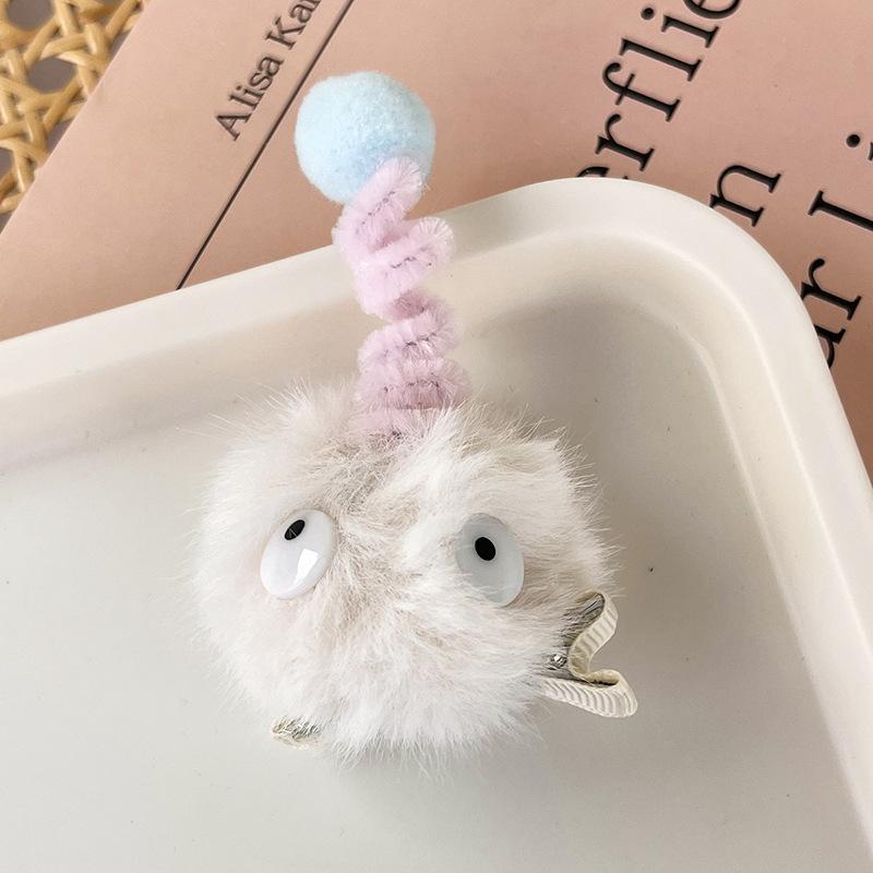 

Милые брикеты, плюшевая заколка для волос, женская заколка с боковой челкой, новая заколка для волос, головной убор белый