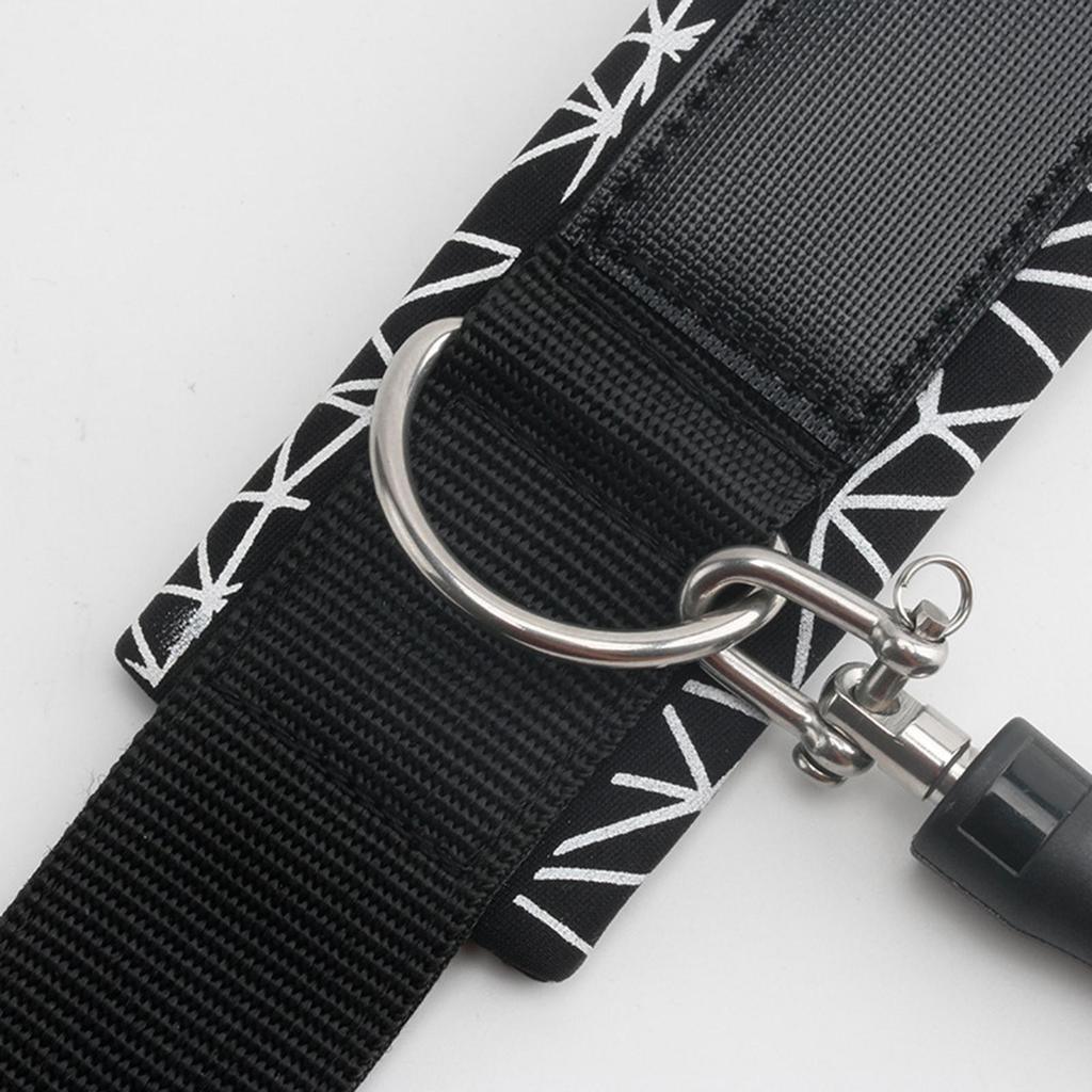 Freediving Lanyard Leash Anti Lost Safety Cable with Carabiner Scuba Diving Rope for
