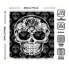 Tuniu Black Skull Pattern Shower Curtain Gothic Design Room Decor Cool Skull Art Bathroom Decor