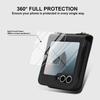 Samsung Flip6/7 Leather Crossbody Phone Case with Card Slot & Tempered Film Protection