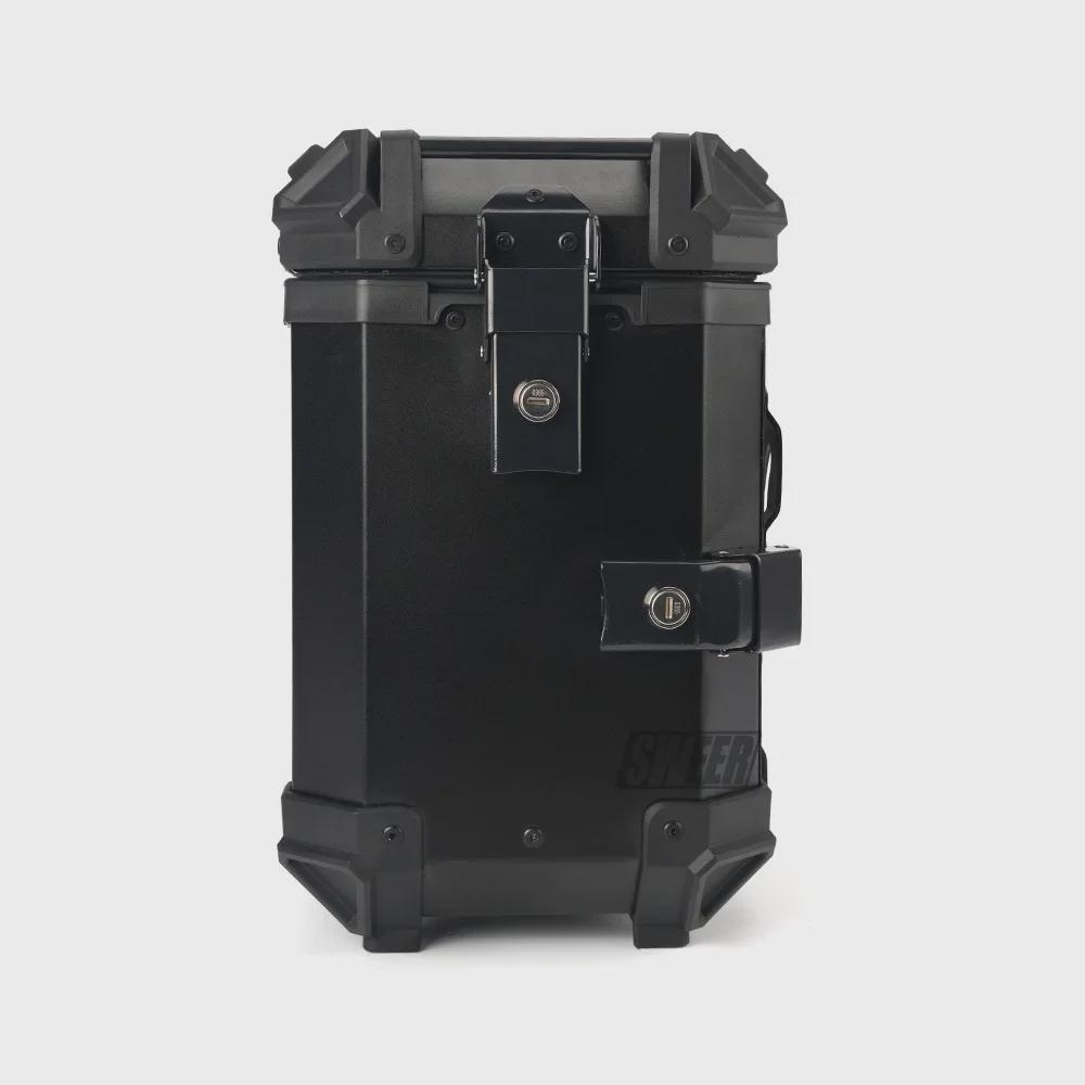 35L Black Warrior Waterproof Aluminum Motorcycle Side Box Set: Includes 18L Quick Release Anti-collision Side Box