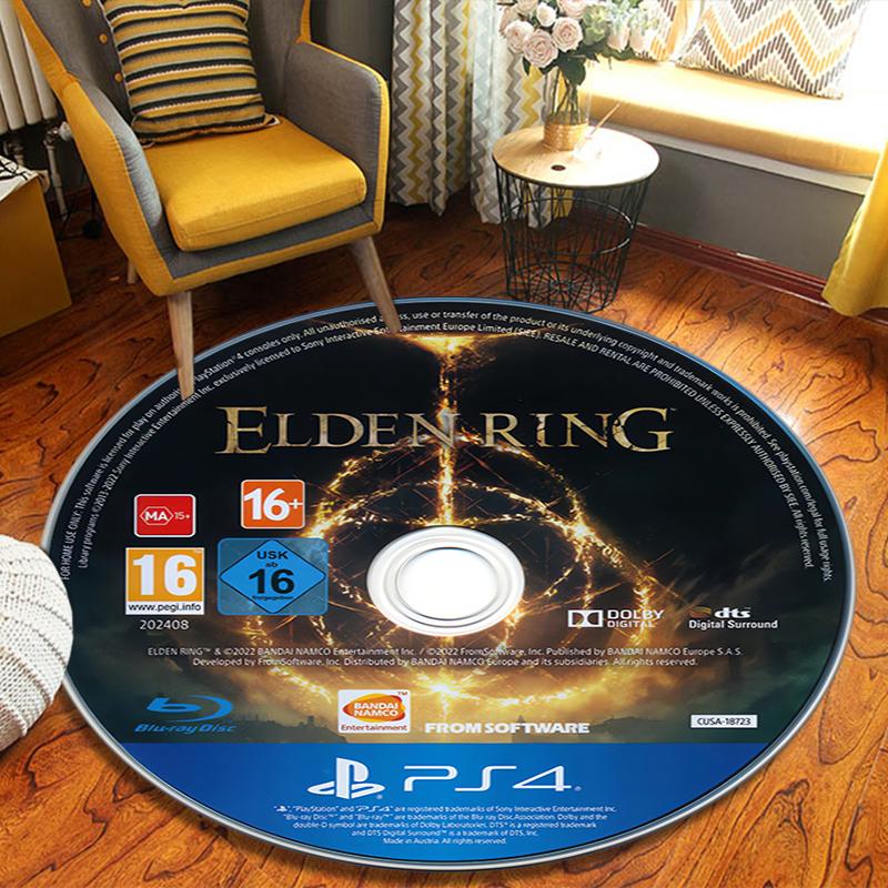 

Круглый ковер Elden-Ring, Ковер для гостиной, спальни, дивана, игровой комнаты, Декор, Нескользящий коврик для пола 80cmx80cm
