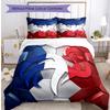France Football Printed Bedding 3 Piece Set Cozy Breathable Bed Cover Set as Housewarming Holiday Gift