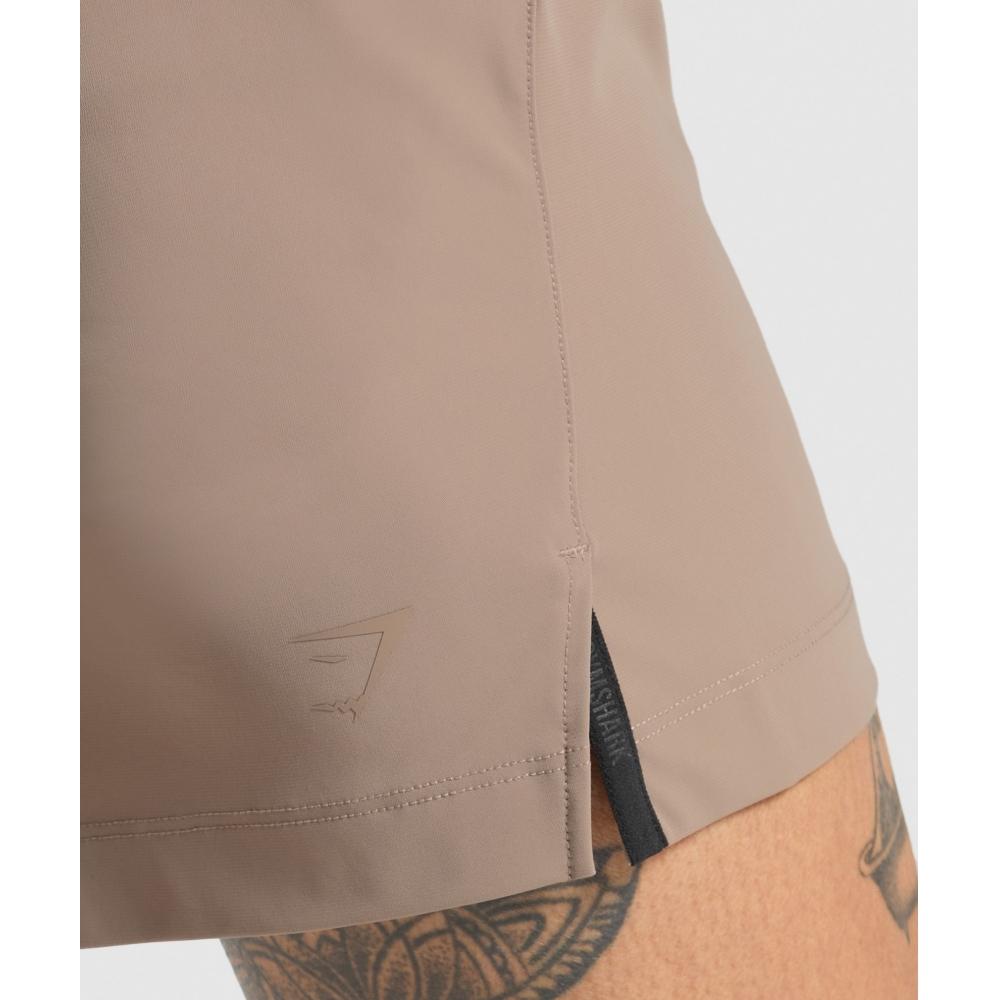 Gymshark Studio 6 Shorts Lifestyle Brown A1a4h Nc0s