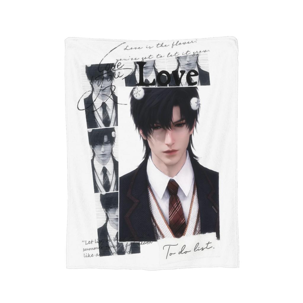 Love And Deepspace Zayne Blankets Flannel Decoration  Multi-function Lightweight Thin Throw Blankets for Sofa Car Bedspreads