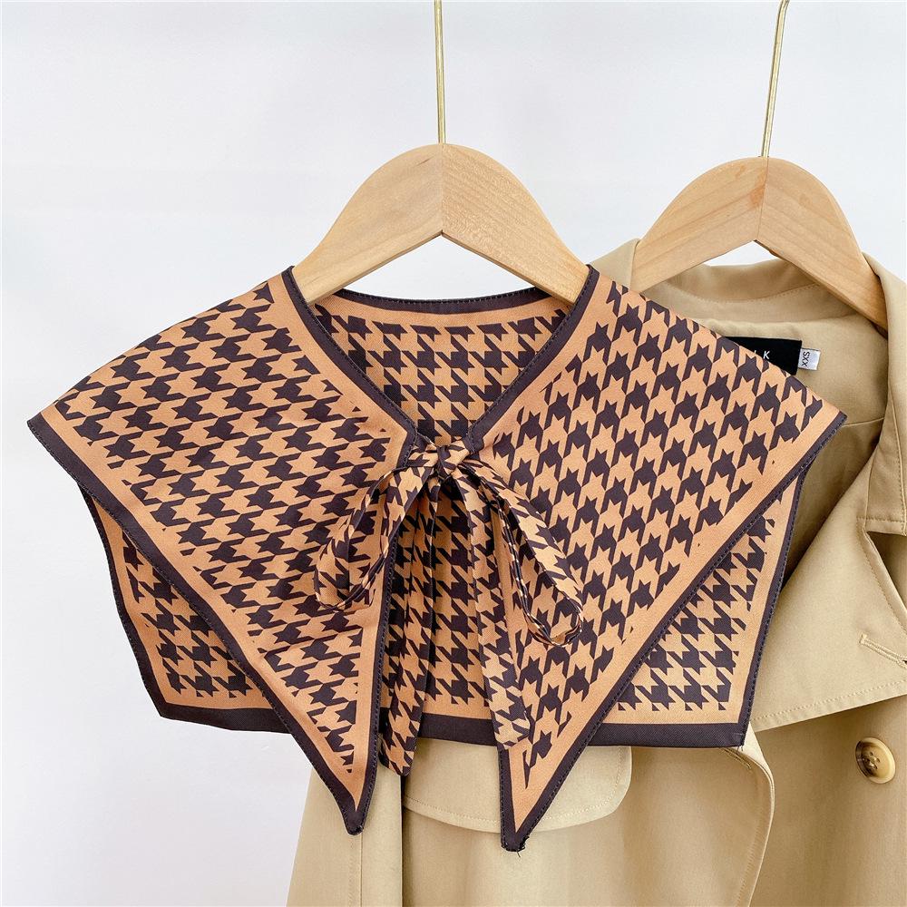 Silk Draped Women's Shoulder Scarf Shawl Collar with Neck Protection & Decorative Knotting