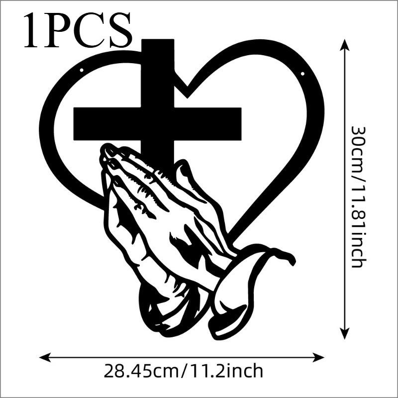 1/2pcs Iron Crafts Home Wall Decoration Pendants Holiday Decoration Pendants Cross Pendants Suitable for Home Decoration Use