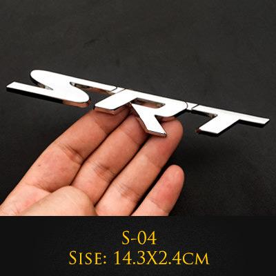 Metal 3D Car Rear Trunk Stickers For Charger Srt Emblem Badge Sxt Challenger Durango Viper Caliber Grill Emblem Badge Decoration
