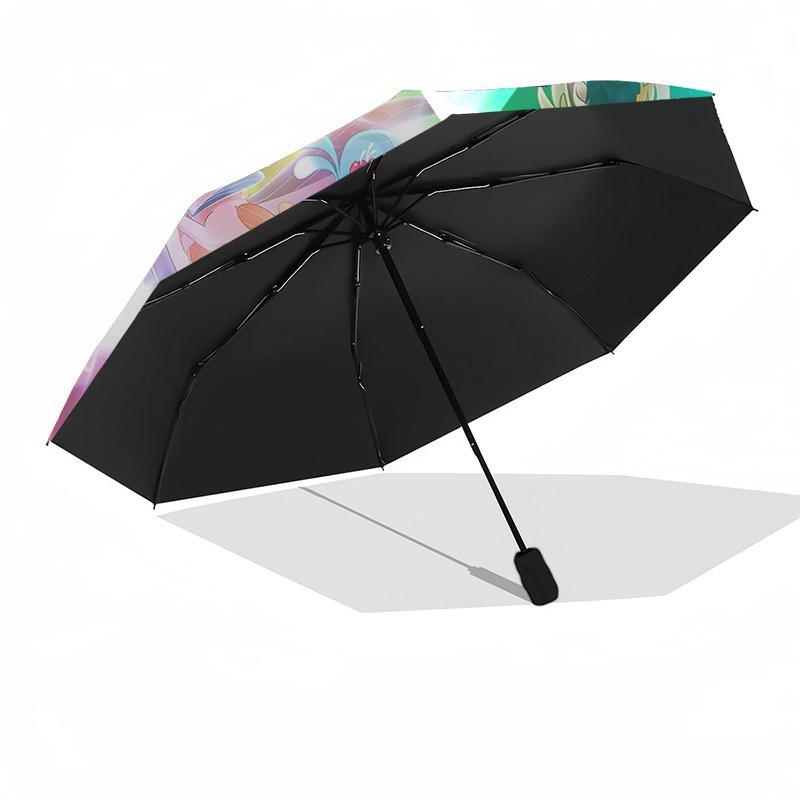 1pc My Little Pony Automatic Folding Umbrella Portable 3-Fold Design, 8-Bone Iron Frame Outdoor Umbrella, Ideal Gift for Fans, Travelers, Daily Use, S