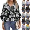 Blouses For Women Dressy Casual 3/4 Length Sleeve Womens Tops V Neck Tshirts Shirts With Flared Sleeve
