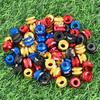 2PCS Tire Valve Nut MTB Road Bike Tubeless Rim Ultralight Aluminium Alloy Presta Valve Protection Screw Valve Fixed Washer