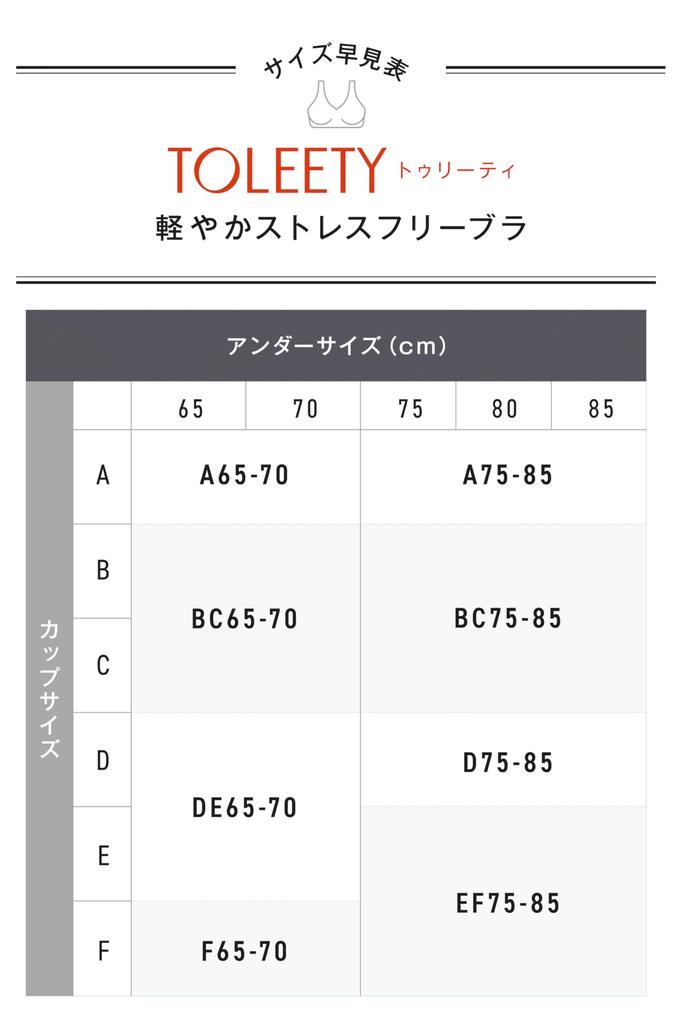 [TOLEETY] Official Lightweight Stress-Free Bra, Anna Murashige (A65-70, Black)