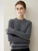 Women's 100% Pure Cashmere Round Neck Cable Knit Sweater for Autumn/Winter
