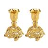 2PCS Gold/Silver European Metal Candle Stands - Antique Style God Candlesticks for Home Decoration