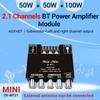 12V 24V Subwoofer ZK-MT21 Digital Power Amplifier Board 2x50W 100W 2.1 Channel AUX Audio Stereo Bluetooth 5.0 Bass Amplifier