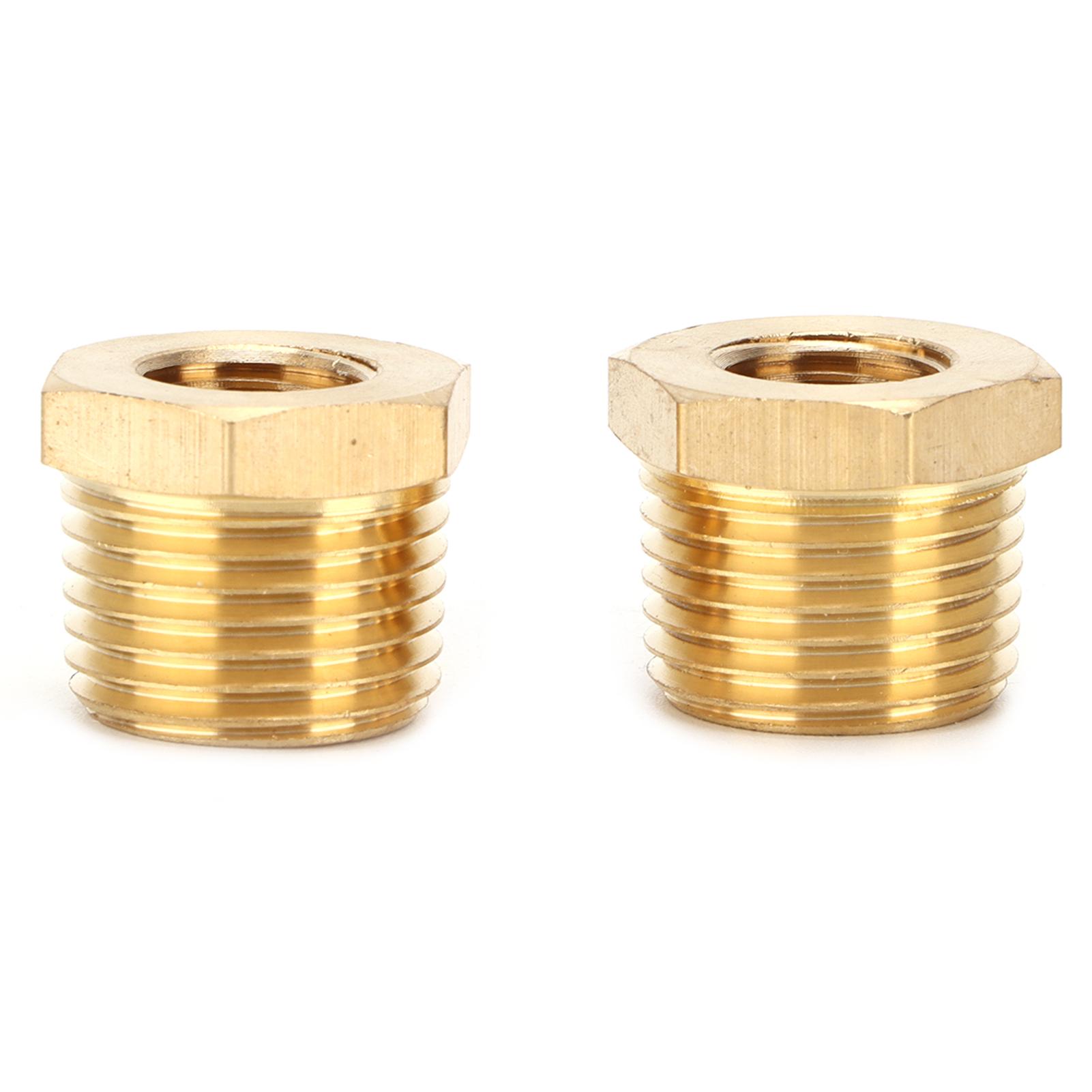 

2pcs Brass Hex Reducer Bushing 1 2 NPT Male to 1 4 NPT Female Tube Hose Adapter Car Accessories