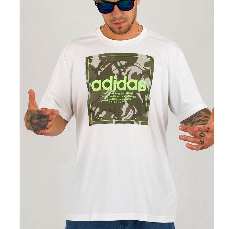 Adidas Camo Box Tee Men Tops White GD5875