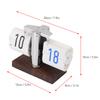 Vintage Flip Desk Clock - 12H Battery Powered Mechanical Digital Clock with Auto Flip Down Calendar, Decor for Living Room Table