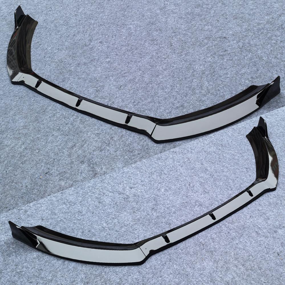 Gloss Black Car Front Bumper Splitter Lip Diffuser Body Kit Spoiler Guard For Ford Fiesta 2014 2015 2016 2017 2018 2019 Model