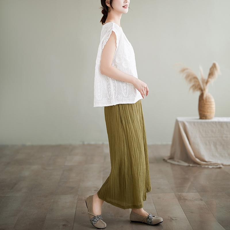 DIMANAF 2025 Summer Women O-Neck Lace Short Cardigan White T-Shirt Basic New Fashion Tops Tees Casual Loose