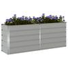 Plant Pot Light Grey 195 X 50 X 75 Cm Galvanized Steel