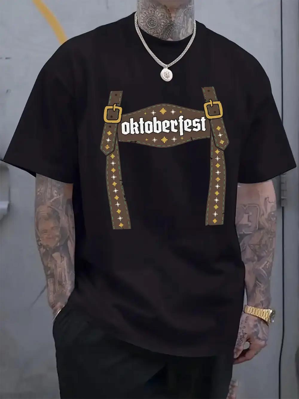 Oktoberfest Graphic T-shirt - Casual Crew Neck S