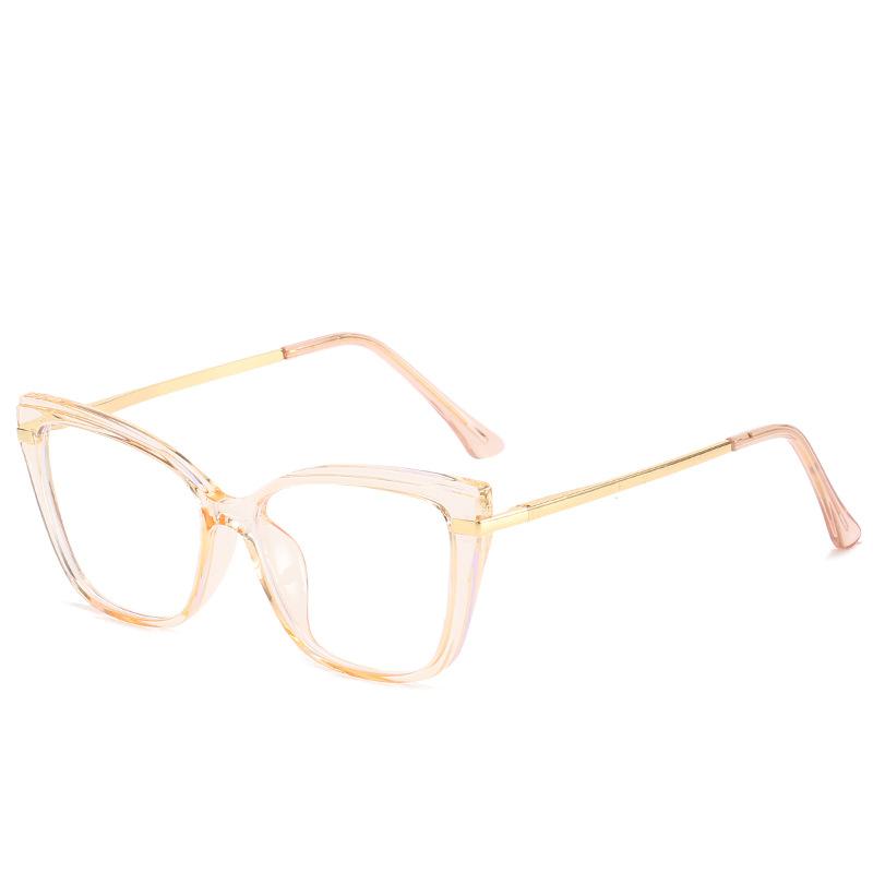 Men'S And Women'S Trendy Glasses Frame Tr90 Personalized Anti-Blue Light Ultra-Light Can Be Equipped With Myopia Flat Glasses