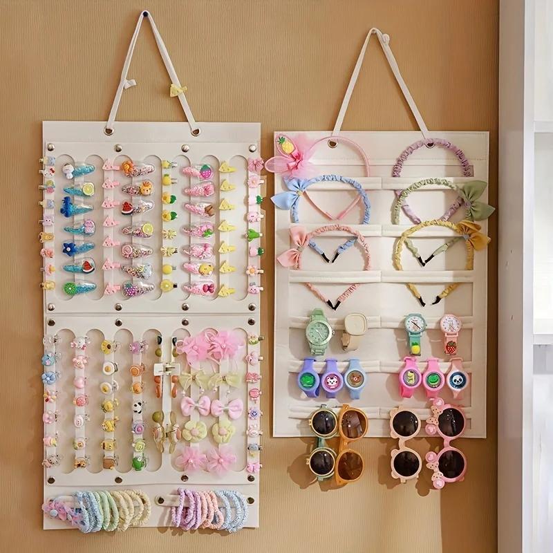 Large Capacity Hair Bows Organizer Wall Headband Holder Hair Clip Storage Hanger Jewelry and accessory storage hanging bag