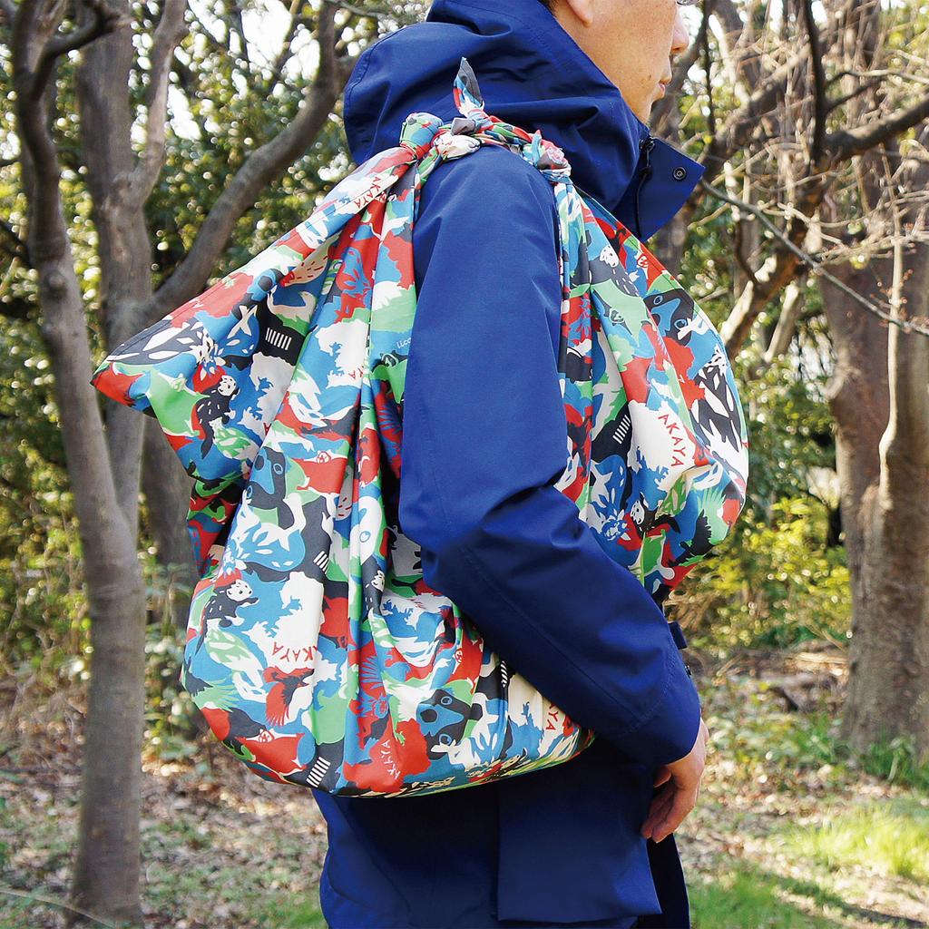Asakura Dyeing Cloth Furoshiki 125 X 125 Cm Super Furoshiki Nagare Lantana ANIMALS - Water-Repellent AKAYA'S