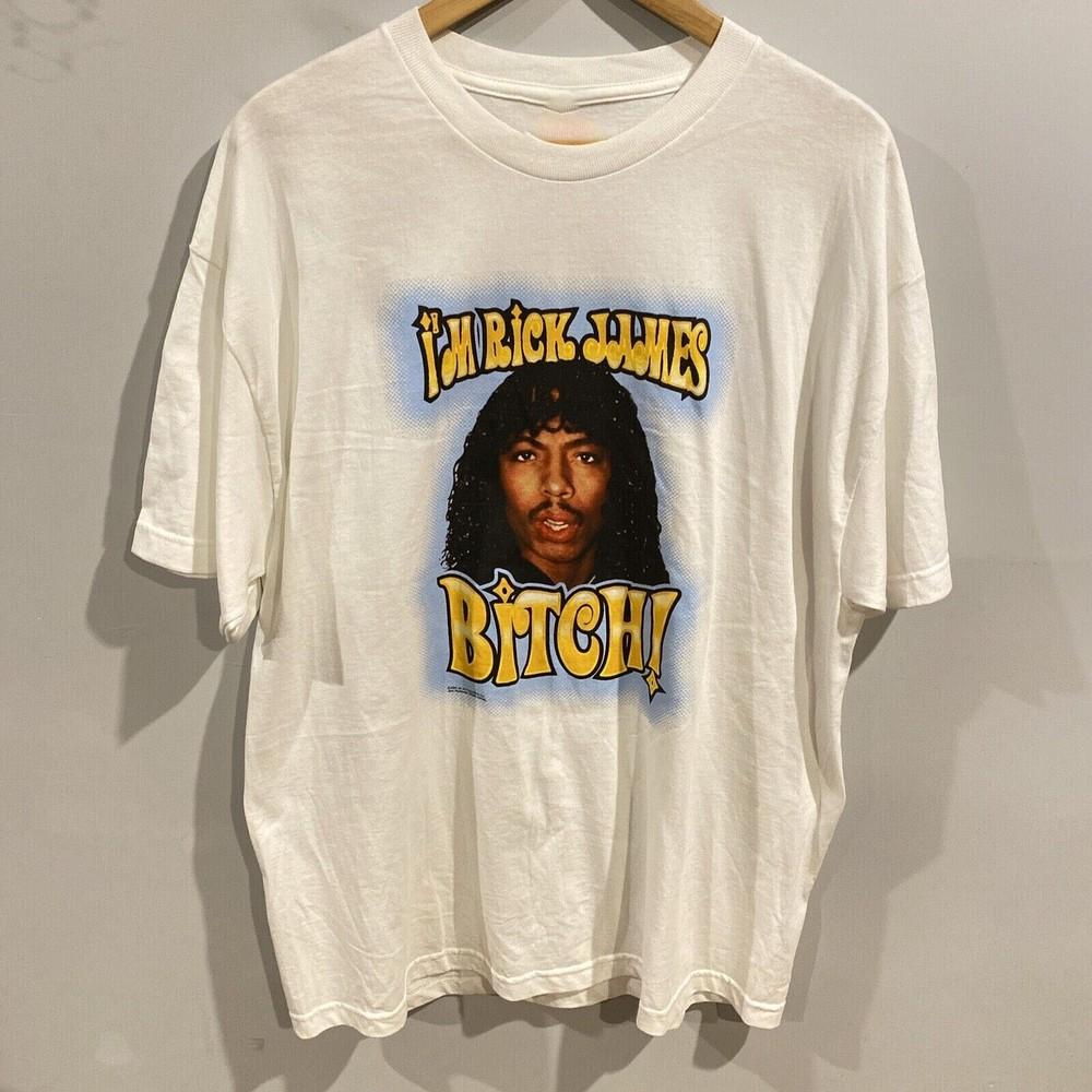 Редкая винтажная хлопковая белая рубашка Rick James Унисекс Концертная S–5XL Унисекс футболка XXXL
