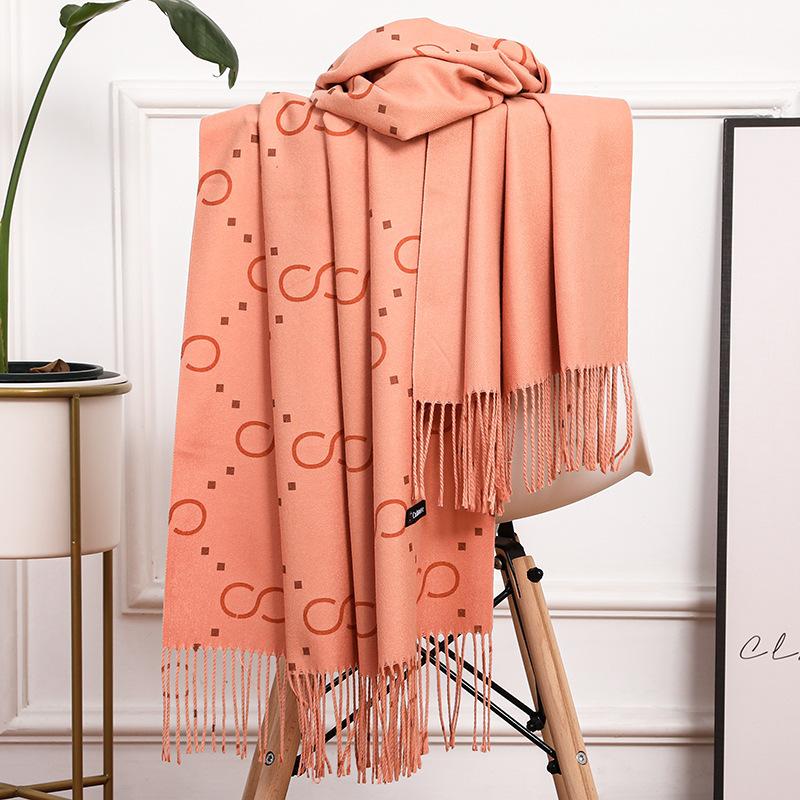 Cotton Scarf Women's Winter Imitation Cashmere Scarf Women's Shawl Double Sided New Wool Scarf