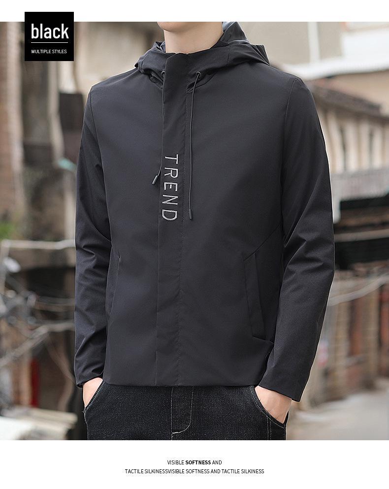 2025 Men's Casual Hooded Jacket - Spring/Autumn Fashion, Lightweight, Loose Fit, Sports Cardigan