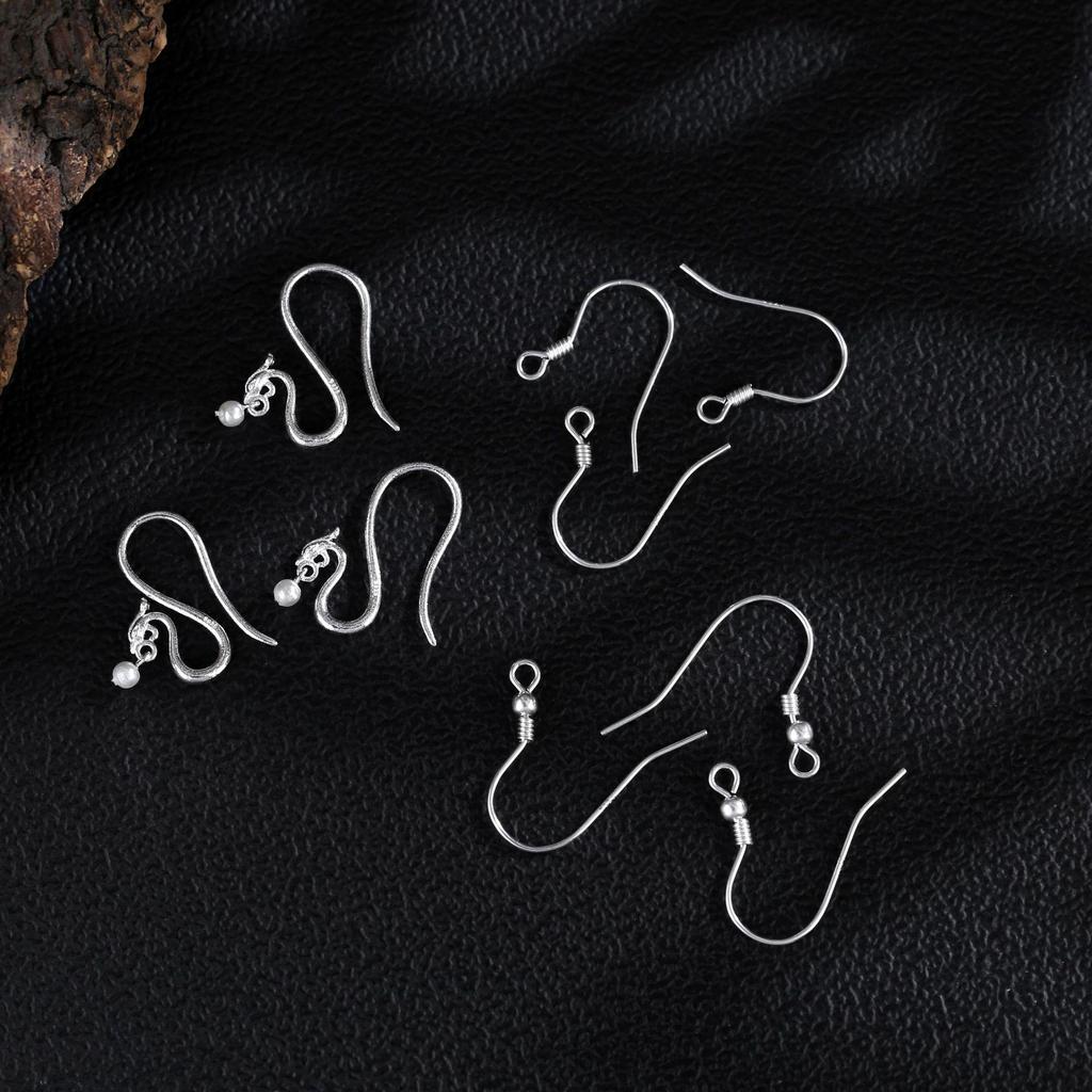 S925 Sterling Silver Phoenix Fern Earring Hooks - DIY Fashion Accessories, Simple and Versatile Style.
