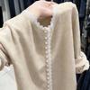 2026 Womens Soft Knit Sweater With Lace Trim Collar Loose Fit Elegant Pullover In Multiple Colors