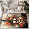 Skull With Headphones Artwork Floor Mats for Living Room, Bedroom and Room Decoration Are Suitable for Gifts.