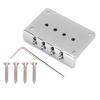 4-String Saddle Bridge Durable Fixed Bridge Replacement Parts for Cigarbox Guitar Electric Guitars Bass Ukulele
