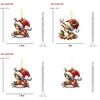 Acrylic Car Hanging Ornament Pack For Christmas Tree And Vehicle Interior Decoration