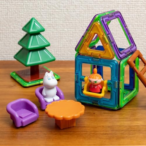 BorneLund Magformers Zestaw Muminki [51 elementów] Zabawka edukacyjna dla dzieci w wieku 3 lat i starszych, Magnetyczne klocki konstrukcyjne, MF770002