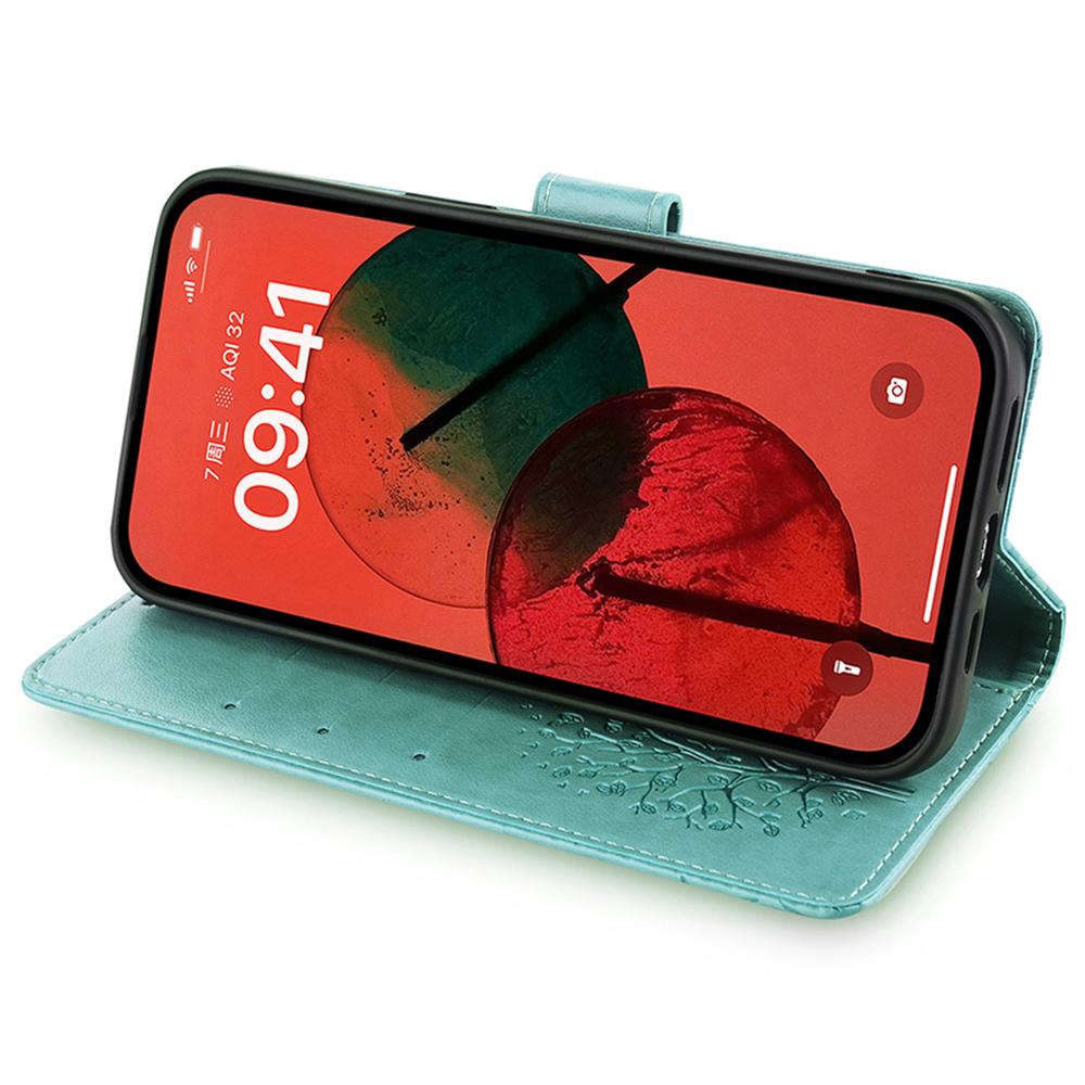 For Infinix Note 40 Pro 5G Case Tree Imprinted Stand Leather Wallet Phone Cover