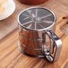 Handheld Steel Flour Sieve Hand-pressed Semi-automatic Cup Flour Small Tool Kitchen Baking Sieve Accessories for Kitchen