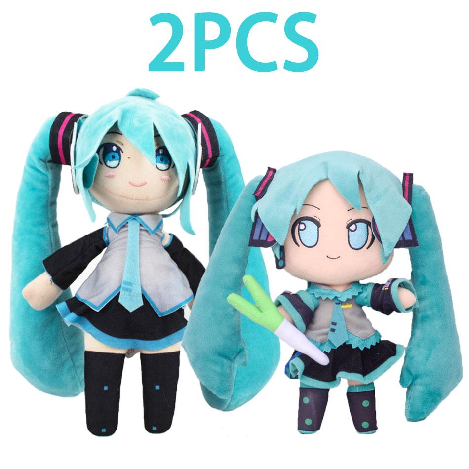 Adorable Cute Hatsune Miku Plush Fluffy Anime Stuffed Doll With Signature Pigtails Cuddly Figure For Collectors  Gift Giving